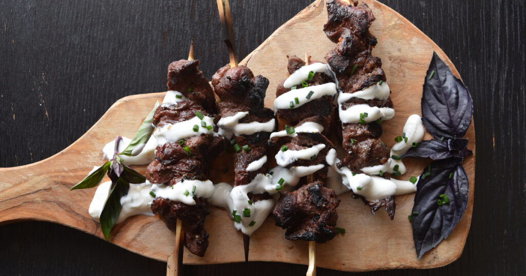 Grouse souvlaki