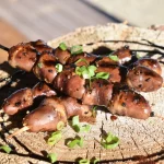 Duck Heart Skewers